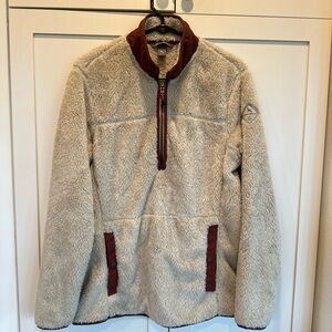 Eddie Bauer Cream Sherpa Jacket size S